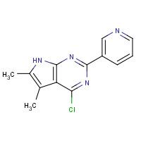 251947-10-1 4-chloro-5,6-dimethyl-2-pyridin-3-yl-7H-pyrrolo[2,3-d]pyrimidine chemical structure