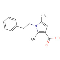 3807-62-3 2,5-dimethyl-1-(2-phenylethyl)pyrrole-3-carboxylic acid chemical structure
