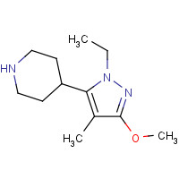 419571-72-5 4-(2-ethyl-5-methoxy-4-methylpyrazol-3-yl)piperidine chemical structure