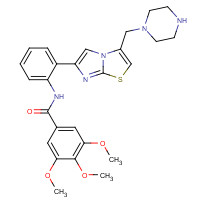 925432-73-1 3,4,5-trimethoxy-N-[2-[3-(piperazin-1-ylmethyl)imidazo[2,1-b][1,3]thiazol-6-yl]phenyl]benzamide chemical structure