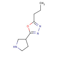 1263387-70-7 2-propyl-5-pyrrolidin-3-yl-1,3,4-oxadiazole chemical structure