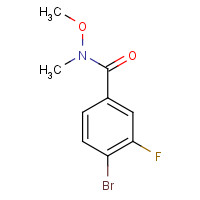 343564-56-7 4-bromo-3-fluoro-N-methoxy-N-methylbenzamide chemical structure
