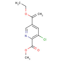 1425843-14-6 methyl 3-chloro-5-(1-ethoxyethenyl)pyridine-2-carboxylate chemical structure