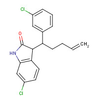 1352074-73-7 6-chloro-3-[1-(3-chlorophenyl)pent-4-enyl]-1,3-dihydroindol-2-one chemical structure