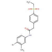 1426804-76-3 N-(4-bromo-3-methylphenyl)-2-(4-ethylsulfonylphenyl)acetamide chemical structure