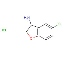 669-45-4 5-chloro-2,3-dihydro-1-benzofuran-3-amine;hydrochloride chemical structure
