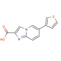 1167626-77-8 6-thiophen-3-ylimidazo[1,2-a]pyridine-2-carboxylic acid chemical structure