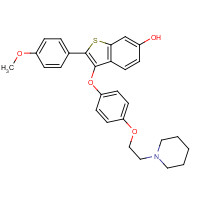 182133-25-1 2-(4-methoxyphenyl)-3-[4-(2-piperidin-1-ylethoxy)phenoxy]-1-benzothiophen-6-ol chemical structure