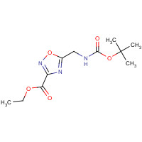 164029-34-9 ethyl 5-[[(2-methylpropan-2-yl)oxycarbonylamino]methyl]-1,2,4-oxadiazole-3-carboxylate chemical structure