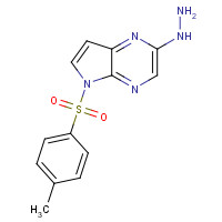 1201186-57-3 [5-(4-methylphenyl)sulfonylpyrrolo[2,3-b]pyrazin-2-yl]hydrazine chemical structure