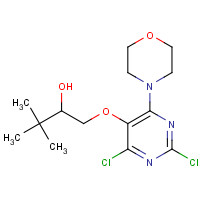 1572048-57-7 1-(2,4-dichloro-6-morpholin-4-ylpyrimidin-5-yl)oxy-3,3-dimethylbutan-2-ol chemical structure