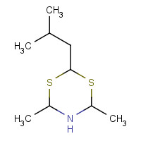 101517-87-7 4,6-dimethyl-2-(2-methylpropyl)-1,3,5-dithiazinane chemical structure