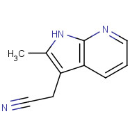 4414-86-2 2-(2-methyl-1H-pyrrolo[2,3-b]pyridin-3-yl)acetonitrile chemical structure