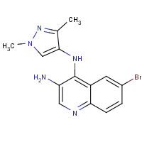 1257553-08-4 6-bromo-4-N-(1,3-dimethylpyrazol-4-yl)quinoline-3,4-diamine chemical structure