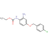 1043424-95-8 ethyl N-[2-amino-4-[(4-chlorophenyl)methoxy]phenyl]carbamate chemical structure