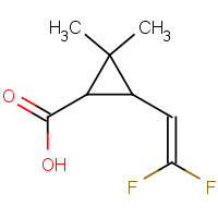 66069-56-5 3-(2,2-difluoroethenyl)-2,2-dimethylcyclopropane-1-carboxylic acid chemical structure