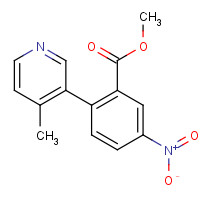 1357094-75-7 methyl 2-(4-methylpyridin-3-yl)-5-nitrobenzoate chemical structure