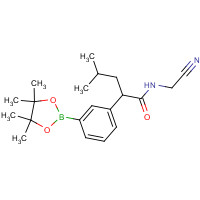 349671-26-7 N-(cyanomethyl)-4-methyl-2-[3-(4,4,5,5-tetramethyl-1,3,2-dioxaborolan-2-yl)phenyl]pentanamide chemical structure