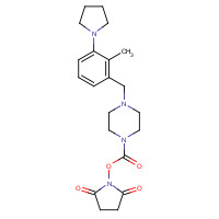 1460033-10-6 (2,5-dioxopyrrolidin-1-yl) 4-[(2-methyl-3-pyrrolidin-1-ylphenyl)methyl]piperazine-1-carboxylate chemical structure