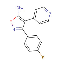 262364-88-5 3-(4-fluorophenyl)-4-pyridin-4-yl-1,2-oxazol-5-amine chemical structure