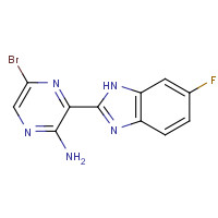 1100095-00-8 5-bromo-3-(6-fluoro-1H-benzimidazol-2-yl)pyrazin-2-amine chemical structure