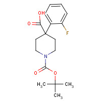 954125-26-9 4-(2-fluorophenyl)-1-[(2-methylpropan-2-yl)oxycarbonyl]piperidine-4-carboxylic acid chemical structure