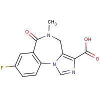 84378-44-9 8-fluoro-5-methyl-6-oxo-4H-imidazo[1,5-a][1,4]benzodiazepine-3-carboxylic acid chemical structure