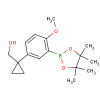 944280-21-1 [1-[4-methoxy-3-(4,4,5,5-tetramethyl-1,3,2-dioxaborolan-2-yl)phenyl]cyclopropyl]methanol chemical structure