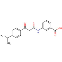 649773-78-4 3-[[3-oxo-3-(4-propan-2-ylphenyl)propanoyl]amino]benzoic acid chemical structure