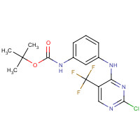 1374507-23-9 tert-butyl N-[3-[[2-chloro-5-(trifluoromethyl)pyrimidin-4-yl]amino]phenyl]carbamate chemical structure