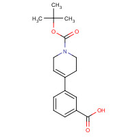 1056166-13-2 3-[1-[(2-methylpropan-2-yl)oxycarbonyl]-3,6-dihydro-2H-pyridin-4-yl]benzoic acid chemical structure