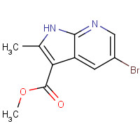 1228551-75-4 methyl 5-bromo-2-methyl-1H-pyrrolo[2,3-b]pyridine-3-carboxylate chemical structure