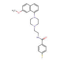 135722-25-7 4-fluoro-N-[2-[4-(7-methoxynaphthalen-1-yl)piperazin-1-yl]ethyl]benzamide chemical structure
