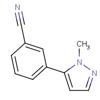179055-95-9 3-(2-methylpyrazol-3-yl)benzonitrile chemical structure