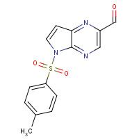 1201187-56-5 5-(4-methylphenyl)sulfonylpyrrolo[2,3-b]pyrazine-2-carbaldehyde chemical structure