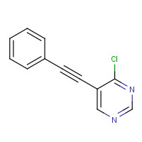 393857-03-9 4-chloro-5-(2-phenylethynyl)pyrimidine chemical structure