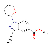 1383706-38-4 methyl 3-ethynyl-1-(oxan-2-yl)indazole-5-carboxylate chemical structure
