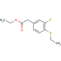1426806-01-0 ethyl 2-(4-ethylsulfanyl-3-fluorophenyl)acetate chemical structure