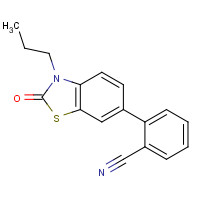 1345960-64-6 2-(2-oxo-3-propyl-1,3-benzothiazol-6-yl)benzonitrile chemical structure