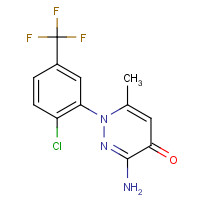 133221-12-2 3-amino-1-[2-chloro-5-(trifluoromethyl)phenyl]-6-methylpyridazin-4-one chemical structure