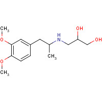 91944-41-1 3-[1-(3,4-dimethoxyphenyl)propan-2-ylamino]propane-1,2-diol chemical structure
