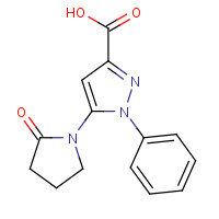 1391944-34-5 5-(2-oxopyrrolidin-1-yl)-1-phenylpyrazole-3-carboxylic acid chemical structure