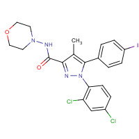 202463-68-1 1-(2,4-dichlorophenyl)-5-(4-iodophenyl)-4-methyl-N-morpholin-4-ylpyrazole-3-carboxamide chemical structure