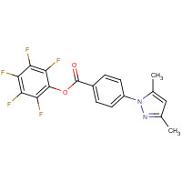 941717-00-6 (2,3,4,5,6-pentafluorophenyl) 4-(3,5-dimethylpyrazol-1-yl)benzoate chemical structure