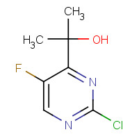 1463484-26-5 2-(2-chloro-5-fluoropyrimidin-4-yl)propan-2-ol chemical structure