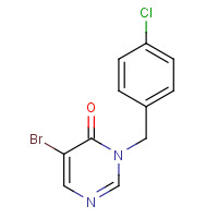 949557-17-9 5-bromo-3-[(4-chlorophenyl)methyl]pyrimidin-4-one chemical structure