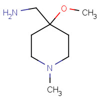 1082040-37-6 (4-methoxy-1-methylpiperidin-4-yl)methanamine chemical structure