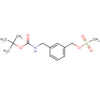 1400760-21-5 [3-[[(2-methylpropan-2-yl)oxycarbonylamino]methyl]phenyl]methyl methanesulfonate chemical structure