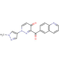 1314395-66-8 1-(1-methylpyrazol-4-yl)-3-(quinoline-6-carbonyl)pyridazin-4-one chemical structure