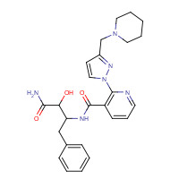 1547092-11-4 N-(4-amino-3-hydroxy-4-oxo-1-phenylbutan-2-yl)-2-[3-(piperidin-1-ylmethyl)pyrazol-1-yl]pyridine-3-carboxamide chemical structure